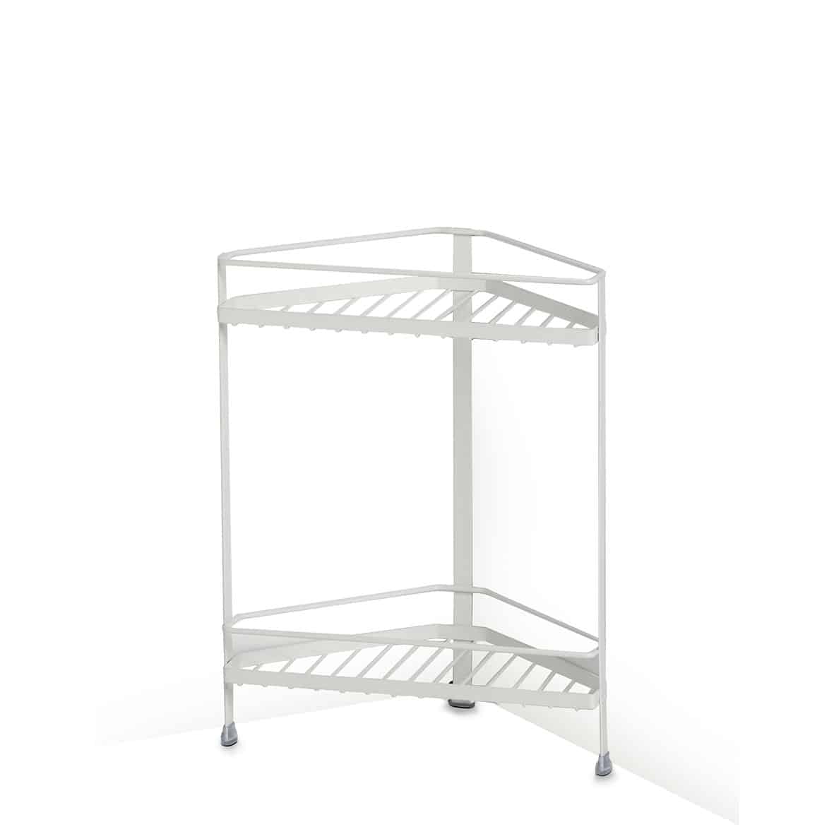 Eckregal, Metall, weiß