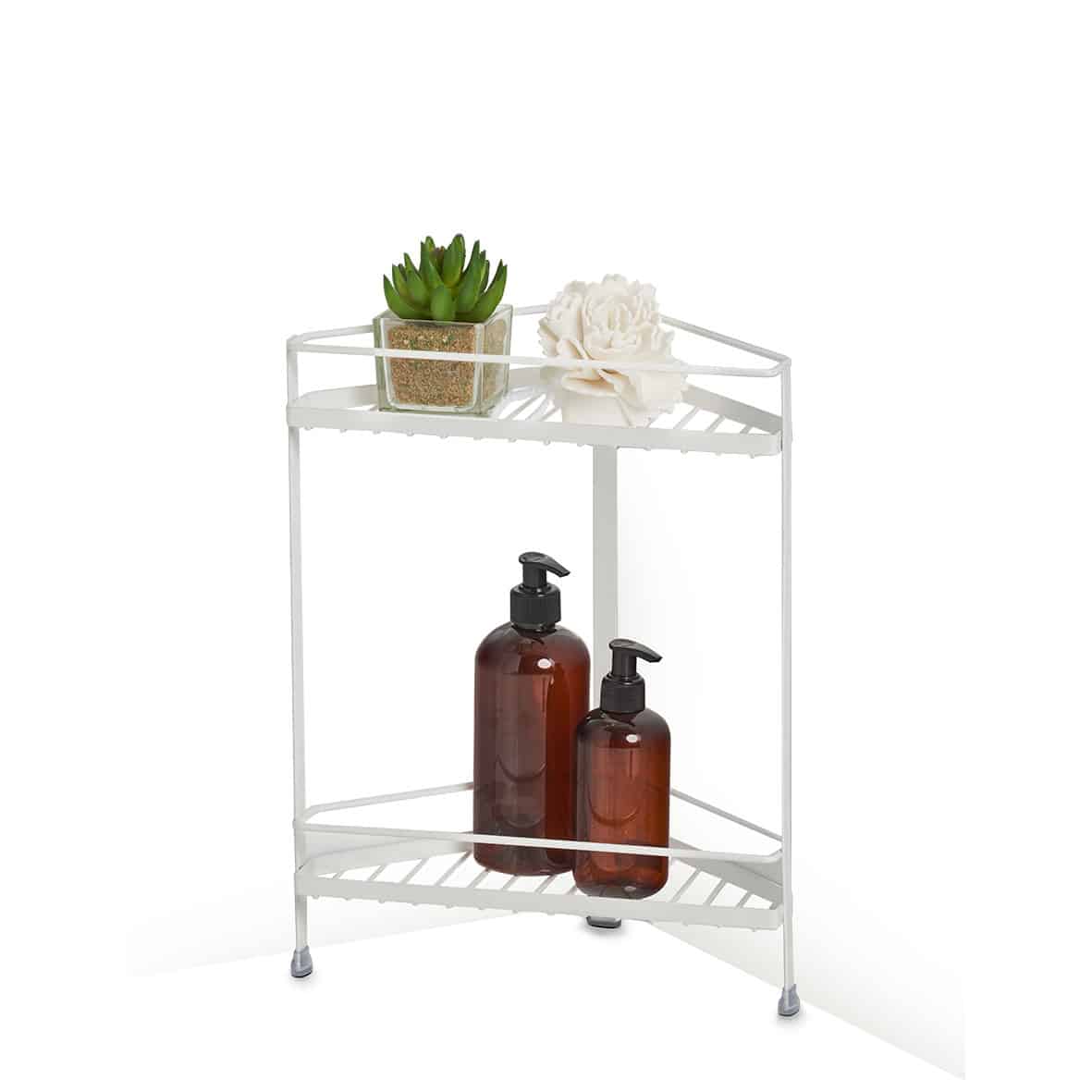 Eckregal, Metall, weiß – Bild 3