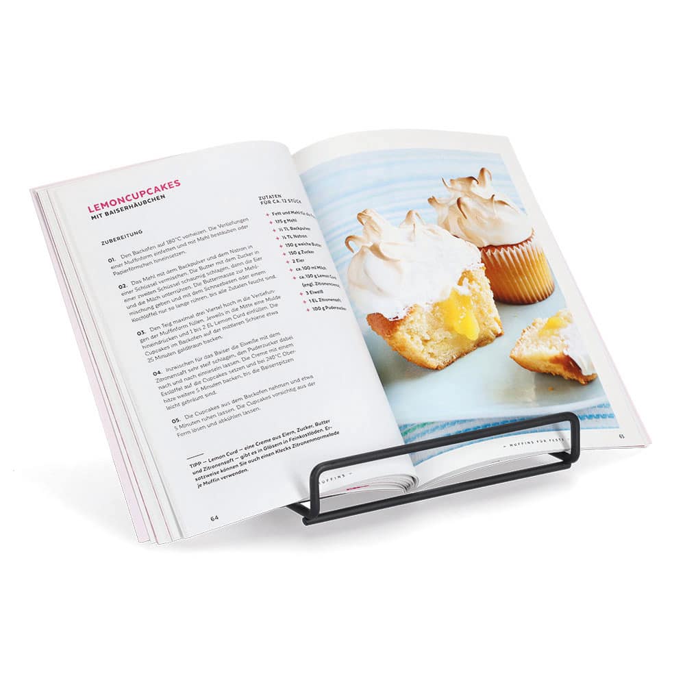 Buchständer, Metall, schwarz – Bild 2